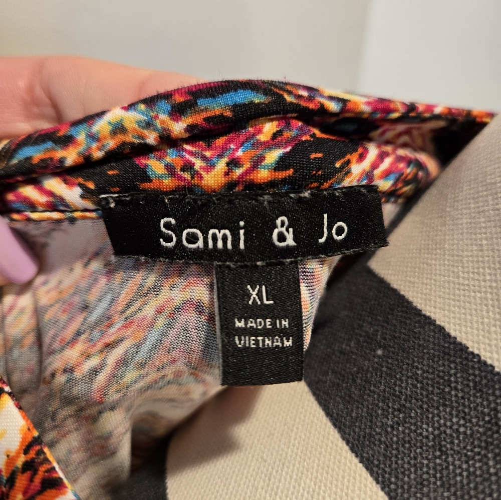 Multicolor Chevron Pattern Dress SIZE XL - Picture 2 of 5